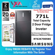 [ Save 4.0 ] Samsung 711L Refrigerator Top Freezer 2 Door/Peti Ais 2 Pintu Inverter (RT62K7005BS) Pe