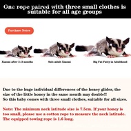 F1MY 4Pcs Small Pets Chest Strap Hamster Squirrel Leash Anti Bite Traction Rope Sugar Glider Windpro