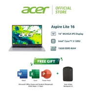 Acer Aspire Lite 16 AL16-54P-54PX Laptop (Intel® Core™ 5 120u/ 16GB RAM/ 512GB SSD/ 16''WUXGA IPS/ I