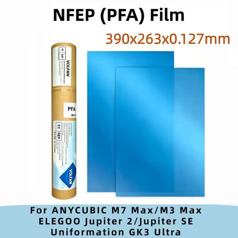 VOLFAN 2Pcs PFA Film 13 Inch 390x263x0.127mm NFEP Film For ANYCUBIC Photon M7 Max M3 Max ELEGOO Jupi