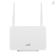 4G Wireless Router LTE CPE Router 300Mbps Wireless Router with 2 High-gain External Antennas SIM Card Slot UK Plug