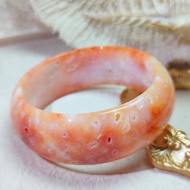金錢磁鐵 橙色愛戀 * 招財 晶洞料 天然 珊瑚玉 手鐲 手環