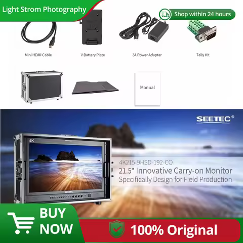 Seetec 4K215-9HSD-192-CO 21.5" IPS Full HD 1920x1080 Carry-on Broadcast Monitor with 3G-SDI HD AV YP