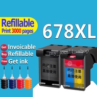 HP 678 ink HP678XL refillable ink cartridg compatible for hp1018 1518 2515 2548 2648 3515 3548 4518 