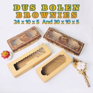 (Isi 50pcs) Dus Box Bolen Pisang Isi 10 / Dus Kemasan Bolen Pisang / Box Bolen 30x10x5 / Box Bolen P
