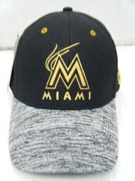 新太陽 MLB 美國職棒 大聯盟 5732001-006 邁阿密 馬林魚 花紗 棒球帽 球迷帽 黑灰 可調式 特620
