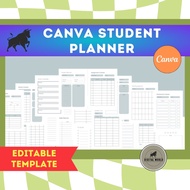 2024 Student Planner | Canva Student Planner | Canva Template | Editable Template |