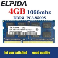 ELPIDA 4GB DDR3 1066 1067 4G PC3-8500S แล็ปท็อป RAM