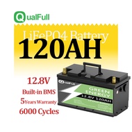 12V lifepo4 battery 【12v 120AH】 with bms pack battery for 15000cylces