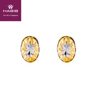 HABIB Dalimix White and Yellow Gold Earring, 916 Gold