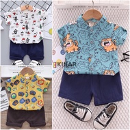KEMEJA Baby SHARK ANIMAL Boy Clothes Shirt Suit Fish SHARK BABY Boy Cartoon Character 123-year-old