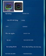 Carplay Android Box ô tô xe hơi Carlinkit TBOX Ambient Led tặng Vietmap S2