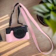 ((Camera Accessories) Canon V1 Camera Protective Case powershot v1 Camera Bag V1 Half Bag Base Leath