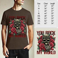 เสื้อยืดลายสกรีนแนวROCK ลายYou ROCK เนื้อผ้าCotton100% ใส่สบาย RK02 ผู้ชาย Man
