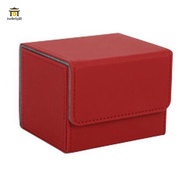 Card Box Side-Loading Card Box Deck Case for  Yugioh Card Binder Holder 100+,Red isabelgill