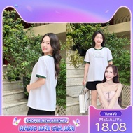 [KOL Yuna Vu] White cotton t-shirt for pregnant and postpartum mothers, soft and cool material, comf