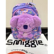 [ZV9096] Smiggle Backpack Pencil case Bottle Lunchbox Koala Pink Original Kindergarten Elementary School Children's Backpack