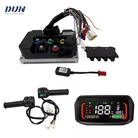 ND84450 Fardriver V2 DC 180A Phase 450A BLDC Motherboard with N7 Display Speedometer and T08 Throttl