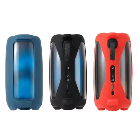 Silicone Protective Cover for JBL Pulse 5 Speaker Travel Cases with Shoulder Strap Washable Holders