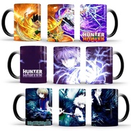 【High-end cups】 Hunter X Hunter แก้วกาแฟไวต่ออุณหภูมิความร้อนแก้ววิเศษ350มล. เปลี่ยนสีการ์ตูนอะนิเมะถ้วยชานม