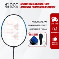 Original YONEX NANOFLARE -700 4U Full Carbon Single Badminton Racket 26-30Lbs with Free Bag