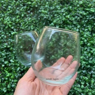 Aesthetic glass aesthetic juice glass/ unique glass/ puffed glass tuscany glass
