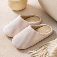 Genuine MUJI Cotton Slippers Womens Silent Silent Winter Slippers Home Indoor Household Japanese Sli