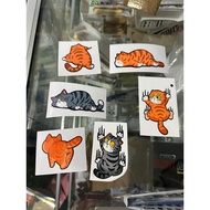 Cat Sticker Mager Cat Singing Cat Knocked Cat Manjat Waterproof
