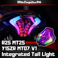 R25 MT25 Y15ZR MT07 V1 Integrated Tail Light Rainbow