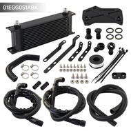 Oil Cooler AN8 Transmission 14 Rows & 7-Speed Adapter Plate Sandwich Kit For VW Audi VAG Golf MK7 DQ