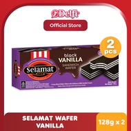 Selamat Wafer Black Vanilla 128 g - 2 Pcs