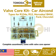 TOMODACHI Car Aircond Valve Core Kit Set for R134a R12 Mercedes BMW Ford Chevrolet General Motor Cit