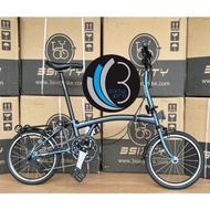 3Sixty Folding Bike basikal [6 Speed] - 2021 Special Edition -  Luminous Blue M Bar [READY STOCK] - CHRISTMAS SALES
