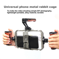 TECHCHIP-Smartphone Video Rig Cage Filmmaking Case Handheld Phone Video Stabilizer Grip Tripod Mount