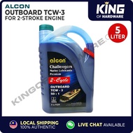 Alcon Outboard Marine Lubricant 2T | TCW-3 Engine Oil | 5 Liter For 2-Stroke Engine
