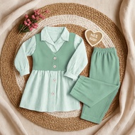 Bju Ngaji One Set Muslimah Eid Clothing 2026 Oneset for Middle-aged Girls Girls Girls' Suits 2 3 4 5