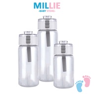 MILLIE 350/550/800ml Kids Transparent Mujii Water Bottle Kids Simple Style Plastic Water Bottle With