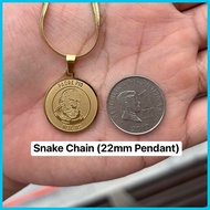 ✙ ♞ ❤  Blessed Saint Padre Pio Necklace Healing Medallion (Original PVD 18k Italy Gold Vacuum Plate