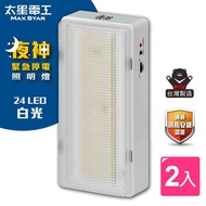 【太星電工】夜神LED緊急停電照明燈/24LED/白光（2入）IGA9001 _廠商直送