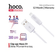 Cáp sạc Lightning HOCO X1 cho iPhone/iPad dài 1M dây chống gập bền hệ điều hành ios 10 ios 11 ios 12