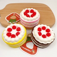 Ready] Squishy Fun Mini Strawberry Cake Squishy Licensed