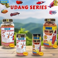 MERAH Fish FOOD -New Product- AKARI SUPER SHRIMP 130 gr ASTAXANTHIN Red Fish Food Red Dried Shrimp A