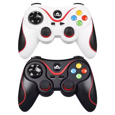 V8 2.4G Wireless Game Controller Gaming Joystick BT Controller Gamepad Dual Vibration for Android/iO