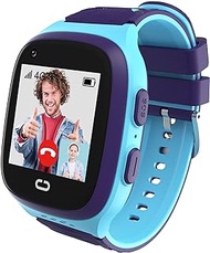 Veunti 4G Kids Smart Watch Boys with GPS Tracker &amp; Video Calling Kids Cell Phone Watch Age 5-12,One-Key SOS Call Voice Chat Camera Alarm Clock Gifts for Kids