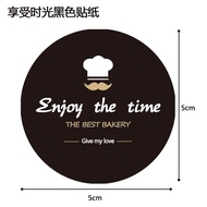 Baking round Adhesive Sticker Strawberry Blueberry Mango Durian Tiramisu Oreo Original Chocolate Fla