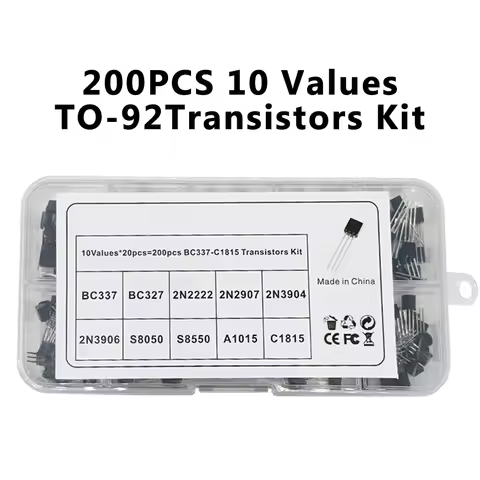 200-480PCS TO-92 Transistor Kit PNP/NPN Assortment Box BC547 BC327 BC337 2N2222 3904 3906 C945 Elect