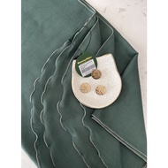 Benang Hijau Tudung Bawal Nisa Ruffle - Duck Green