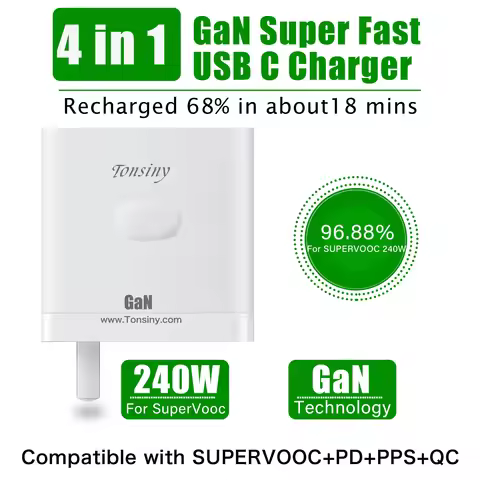 For realme SuperDart charger 240W oneplus charger Warp supervooc oppo adapter PD65W macbook iPhone S