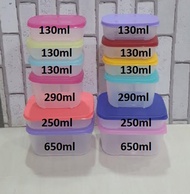 12pcs tupperware small size freezermate - colourful lid seals ( 12)