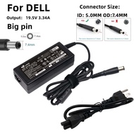 19.5V 3.34A Big pin (7.4mm*5.0mm) 65W Power Charger Adapter For DELL Latitude E5540 E6230 E6440